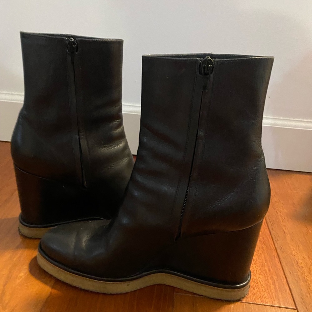 Celine Black Wedge Booties size 41